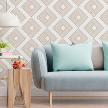 Load image into Gallery viewer, Mosaic Geometric Wood Peel & Stick Wallpaper N010193
