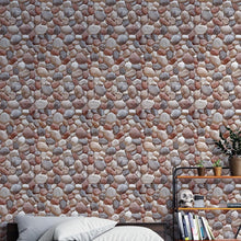 Load image into Gallery viewer, Brick Wall Tan Peel & Stick Wallpaper NP077