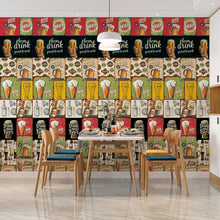 Load image into Gallery viewer, Geometric Flamingo Peel and Stick Wallpaper Roll