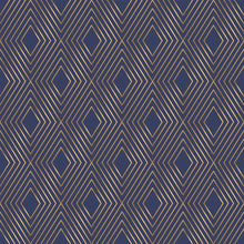 Load image into Gallery viewer, Luxury Blue Art Deco Peel & Stick Wallpaper N010012