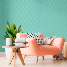 Load image into Gallery viewer, Luxury Blue Art Deco Peel & Stick Wallpaper N010014