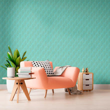 Load image into Gallery viewer, Luxury Blue Art Deco Peel & Stick Wallpaper N010014