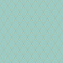 Load image into Gallery viewer, Luxury Blue Art Deco Peel & Stick Wallpaper N010018