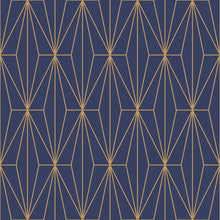 Load image into Gallery viewer, Luxury Blue Diamonds Art Deco Peel & Stick Wallpaper N010020