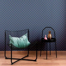 Load image into Gallery viewer, Blue Morrocain Peel & Stick Wallpaper N010024