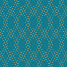 Load image into Gallery viewer, Luxury Blue Art Deco Peel & Stick Wallpaper N010029