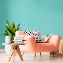 Load image into Gallery viewer, Luxury Blue Art Deco Peel & Stick Wallpaper N010030