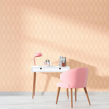 Load image into Gallery viewer, Geometric Art Deco Salmon Peel & Stick Wallpaper N010031