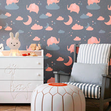 Load image into Gallery viewer, Elephants in the Sky Peel & Stick Wallpaper N010048