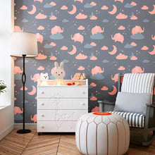 Load image into Gallery viewer, Elephants in the Sky Peel & Stick Wallpaper N010048