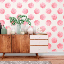 Load image into Gallery viewer, Polka Dot Floral Peel & Stick Wallpaper N010155