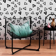 Load image into Gallery viewer, Geometric Floral Blue Peel & Stick Wallpaper N05247