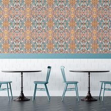 Load image into Gallery viewer, Mosaic Geometric Wood Peel & Stick Wallpaper N010193