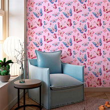 Load image into Gallery viewer, Butterflies Watercolor Peel & Stick Wallpaper N010199