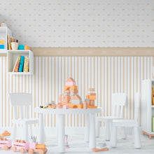 Load image into Gallery viewer, Stripes and Crowns Peel & Stick Wallpaper N011011