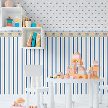 Load image into Gallery viewer, Stripes and Crowns Peel & Stick Wallpaper N011013