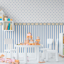 Load image into Gallery viewer, Stripes and Crowns Peel & Stick Wallpaper N011013