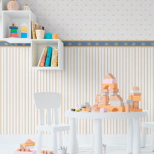 Load image into Gallery viewer, Stripes and Crowns Peel & Stick Wallpaper N011014