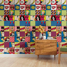 Load image into Gallery viewer, Pop Art Peel & Stick Wallpaper N011026