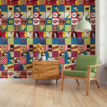 Load image into Gallery viewer, Pop Art Peel & Stick Wallpaper N011026