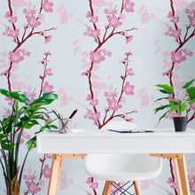 Load image into Gallery viewer, Cherry Blossom Sakura Tree Peel & Stick Wallpaper N011062