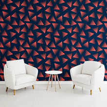 Load image into Gallery viewer, Geometric Triangles Peel & Stick Wallpaper N011106