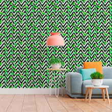 Load image into Gallery viewer, Leaves Chevron Peel & Stick Wallpaper N011137