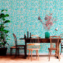 Load image into Gallery viewer, Blue Leaves Peel & Stick Wallpaper N012009