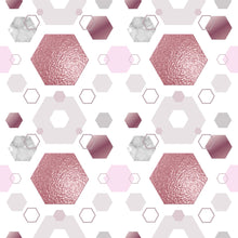 Load image into Gallery viewer, Geometric Rosé Gold Peel & Stick Wallpaper N012065