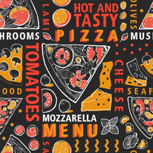 Load image into Gallery viewer, Pizza Flavors Peel & Stick Wallpaper N012071