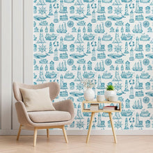 Load image into Gallery viewer, Traveling in the Ocean Peel & Stick Wallpaper N012118