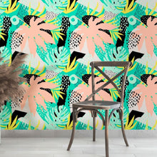 Load image into Gallery viewer, Abstract Tropical Peel & Stick Wallpaper N013018