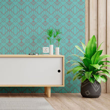 Load image into Gallery viewer, Geometric Art Deco Peel & Stick Wallpaper N013025