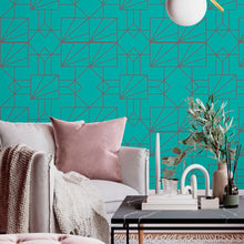 Load image into Gallery viewer, Geometric Art Deco Peel & Stick Wallpaper N013027