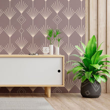 Load image into Gallery viewer, Geometric Art Deco Peel & Stick Wallpaper N013082