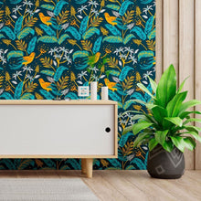 Load image into Gallery viewer, Leaves and Birds Peel & Stick Wallpaper N013042