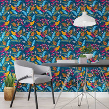 Load image into Gallery viewer, Leaves and Birds Peel & Stick Wallpaper N013043