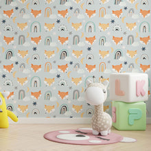 Load image into Gallery viewer, Foxy Animais Peel & Stick Wallpaper N013059