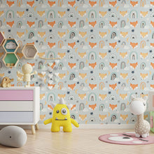 Load image into Gallery viewer, Foxy Animais Peel & Stick Wallpaper N013059