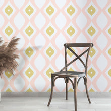 Load image into Gallery viewer, Waves Retro Peel & Stick Wallpaper N013103