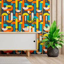 Load image into Gallery viewer, Abstract Geometric Shapes Peel & Stick Wallpaper N013113