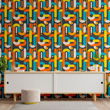 Load image into Gallery viewer, Abstract Geometric Shapes Peel & Stick Wallpaper N013113