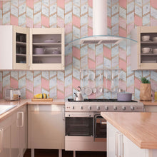 Load image into Gallery viewer, Geometric Marble Peel & Stick Wallpaper N013143