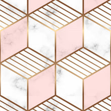 Load image into Gallery viewer, Geometric Marble Peel & Stick Wallpaper N013144