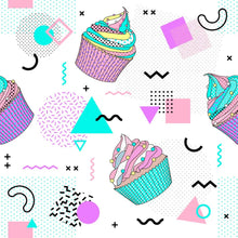 Load image into Gallery viewer, Teen Geometric Cupcakes Peel & Stick Wallpaper N013145