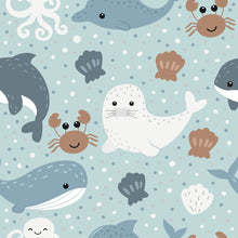 Load image into Gallery viewer, Sea Animals Peel & Stick Wallpaper N013155