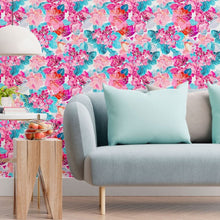 Load image into Gallery viewer, Floral Alcohol ink Peel & Stick Wallpaper N013198