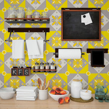 Load image into Gallery viewer, Geometric Tile Peel & Stick Wallpaper N013218