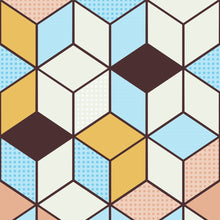 Load image into Gallery viewer, Colorful Cubes Peel & Stick Wallpaper N013219