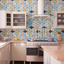 Load image into Gallery viewer, Colorful Cubes Peel & Stick Wallpaper N013219